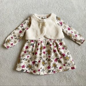 Carter’s 2 Pc Floral Dress With Vest